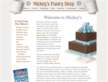 Tablet Screenshot of mickeyspastryshop.com